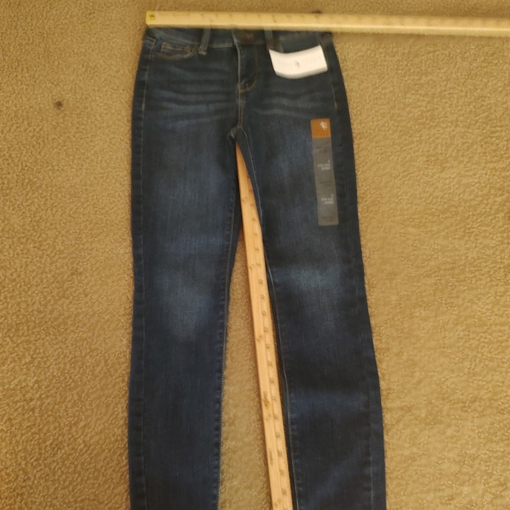 True Craft High Rise Skinny Jeans Womens 0 Dark Wash Blue New Denim Stretch
